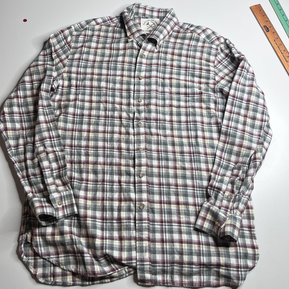 Alan Paine Shirt Mens‎ XL Multicolor Plaid Flannel Long Sleeve Button Up Casual